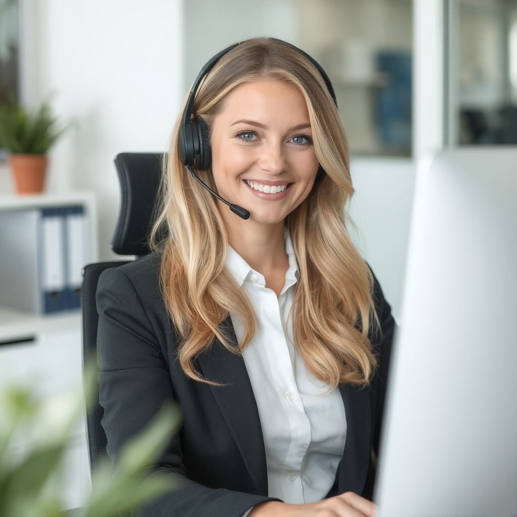 NeuralNet Sales Woman on the phone